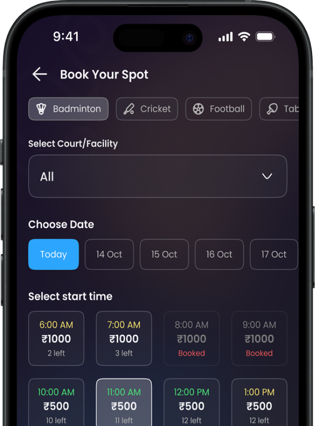 Book Slot App