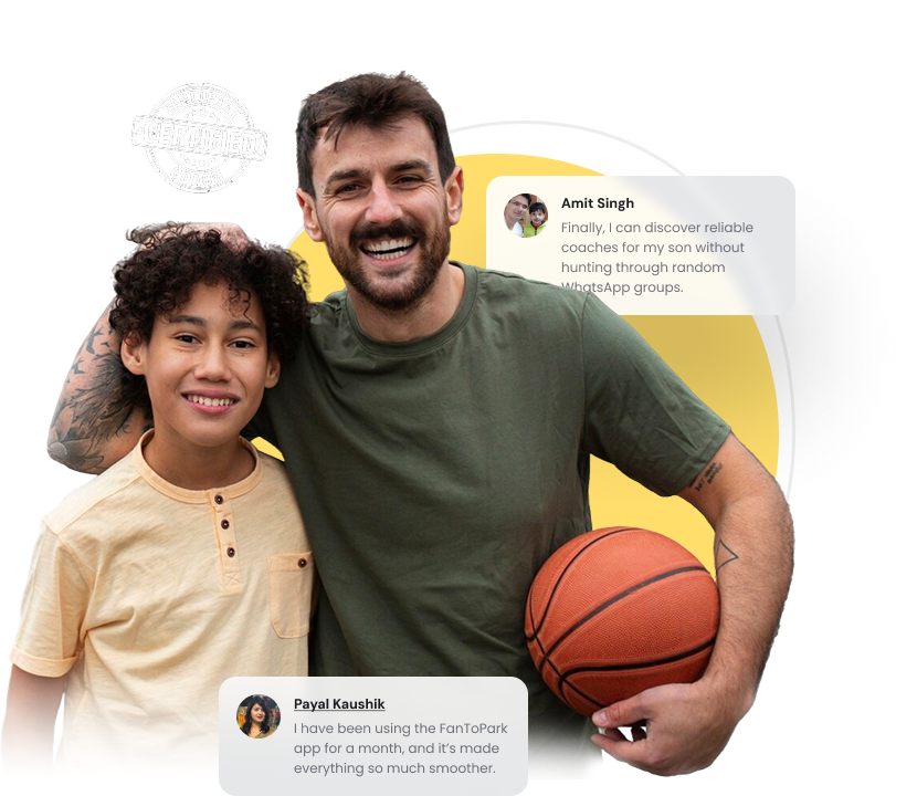 Athletes training with coaches